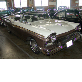 1957 Ford Skyliner, Brown and White