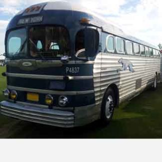 1947 Greyhound Bus - Silver and Blue