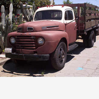1949 Ford Stake Bed Farm Truck, Aged