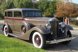1933 Packard 4-door Sedan, Taupe and Burgundy