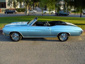 1970 Chevy Chevelle Convertible, Blue
