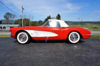 1960 Chevrolet Corvette, red convertible