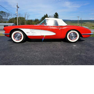 1960 Chevrolet Corvette, red convertible
